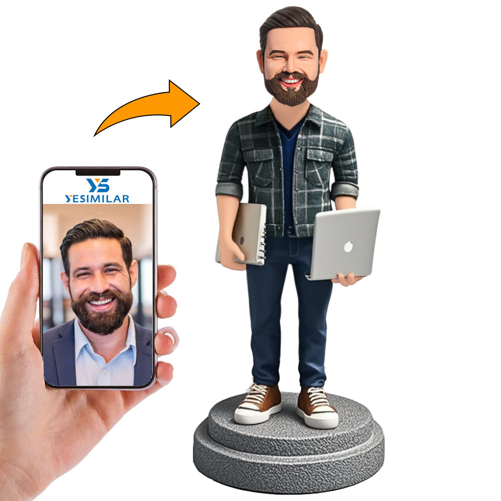 Male Computer Engineer Custom Bobbleheads