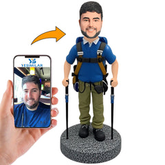 Mountain Climber Gift for Millionaire Traveller Custom Bobbleheads