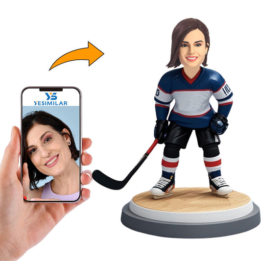 Hockey Player Capture the Ice Magic Custom Bobbleheads