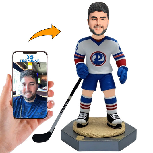 Cool Male Hockey Player Custom Bobbleheads