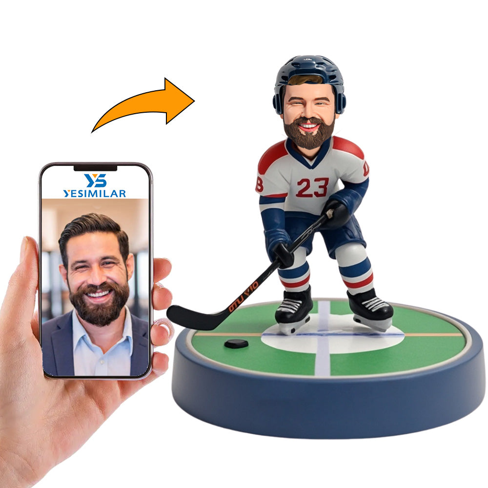 No. 23 Male Hockey Player Custom Bobbleheads