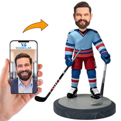 Male Ice Hockey Player Custom Bobbleheads Gift for Him