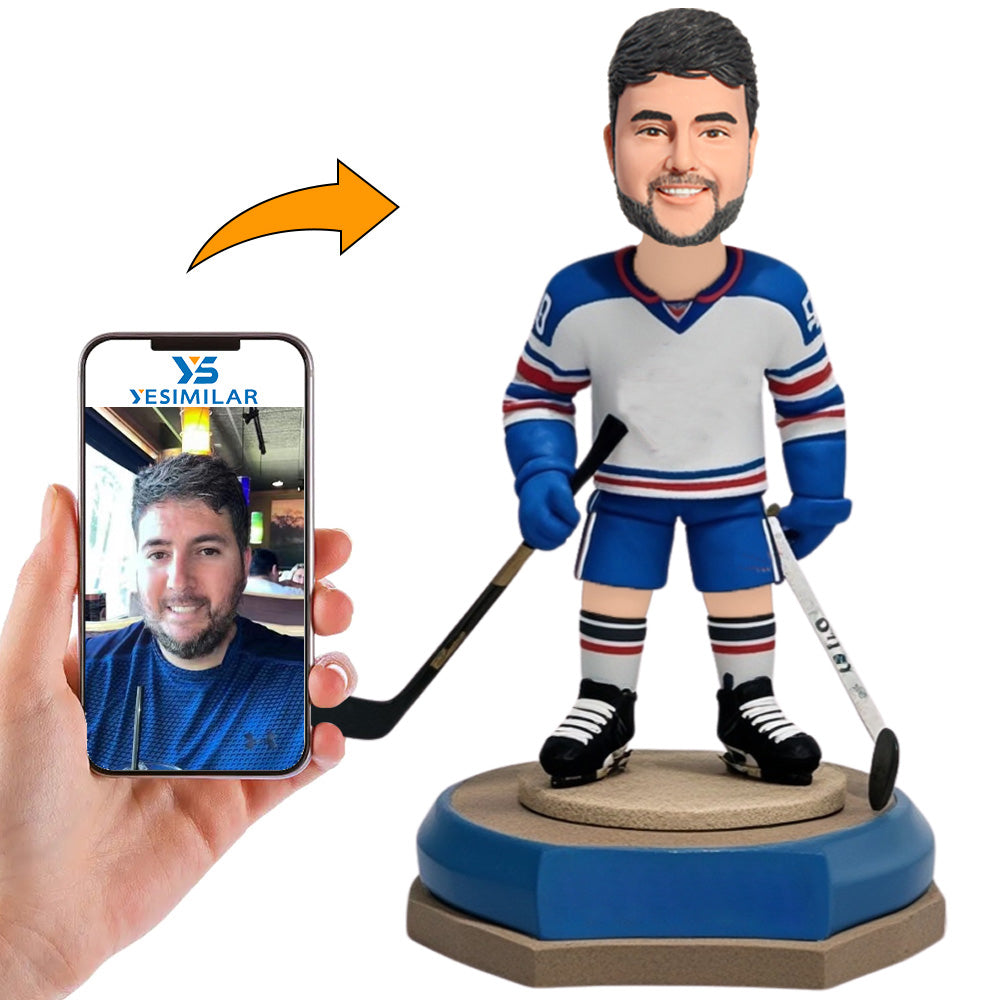 Male Ice Hockey Player Custom Bobbleheads Personalized Doll for Him