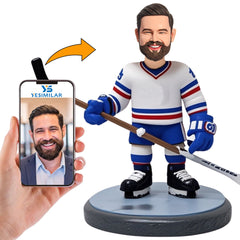 Male Hockey Player Custom Bobbleheads Personalized Figure