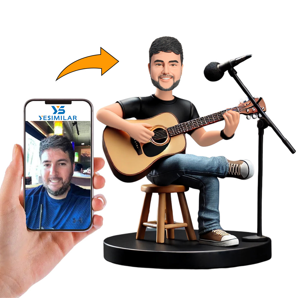 Male Guitarist Male Singer Custom Bobbleheads