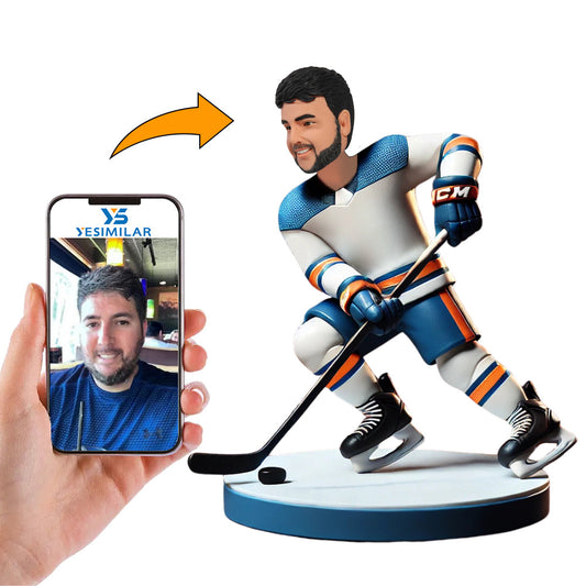 Male Hockey Fans Custom Bobbleheads Personalized Doll