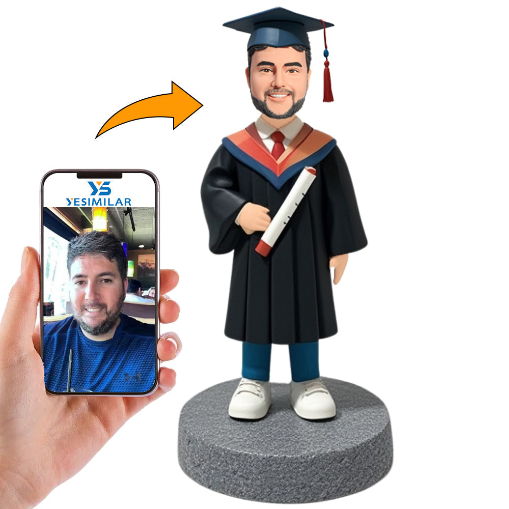 University Students Graduation Boy Custom Bobbleheads