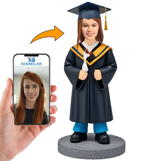 Female Graduates Custom Bobbleheads Graduation Gifts