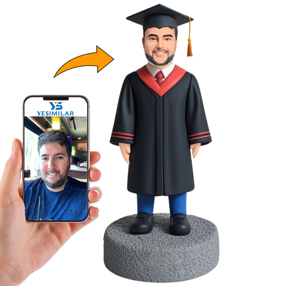 Happy Graduate Student Custom Bobbleheads Personalized Doll