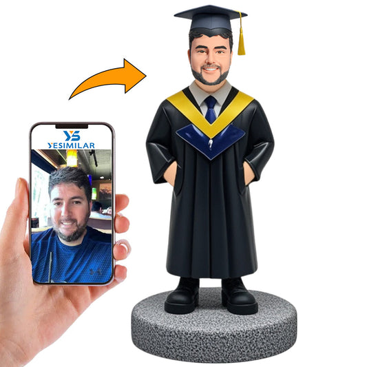 Graduating Man Custom Bobbleheads Personalized Figure