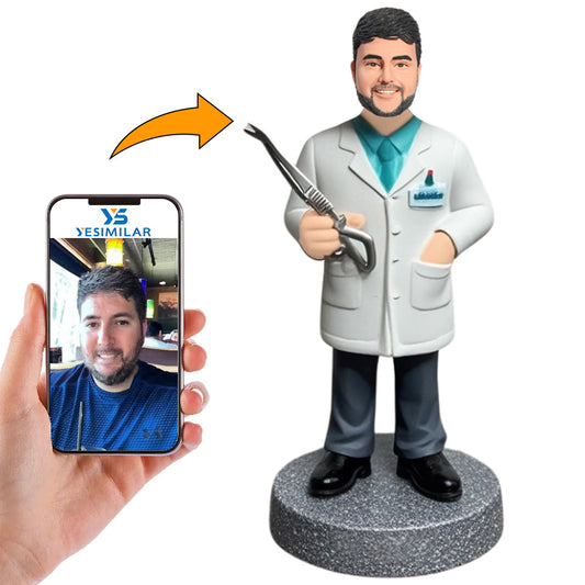 Male Doctor Holding Dcissors Custom Bobbleheads