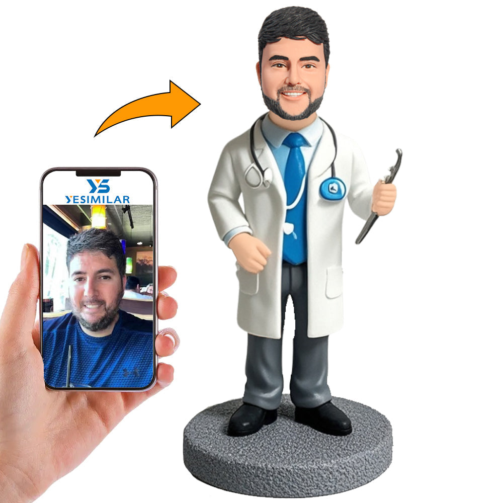 Male Doctor Physician Custom Bobbleheads Personalized Gifts