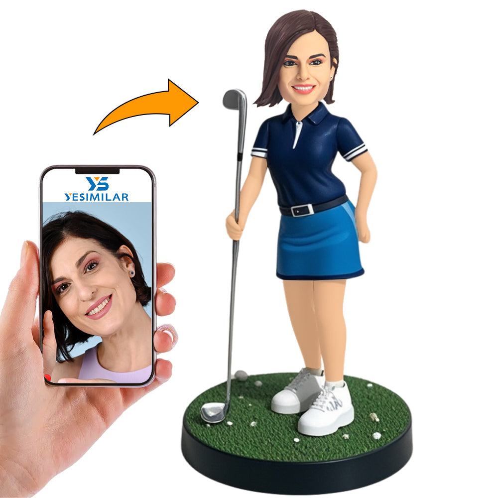 Sexy Female Golf Coach Custom Bobbleheads