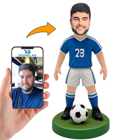 Number 23 Male Soccer Player Custom Bobbleheads