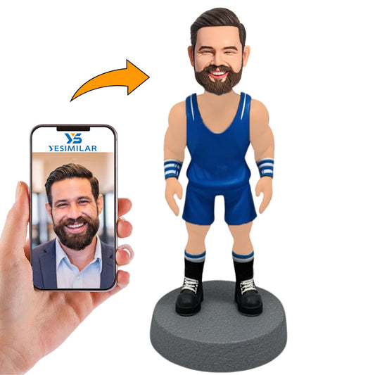 Happy Fitness Man Custom Bobbleheads Personalized Doll