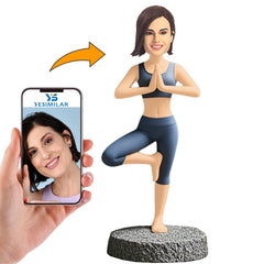 Sexy Yoga Fitness Girl Custom Bobbleheads