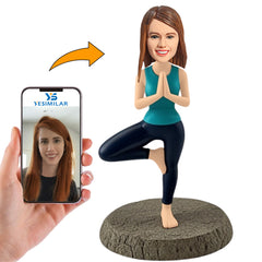 Yoga Fitness Girl Custom Bobbleheads Personalized Gifts