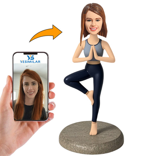 Female Yoga Teacher Custom Bobbleheads