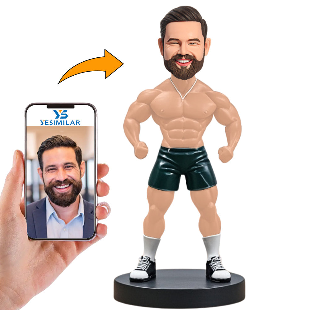 Fitness Man with Necklace Custom Bobbleheads