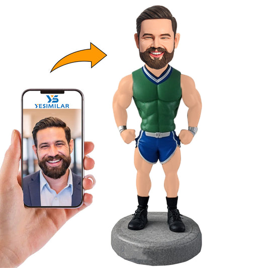 Sports Muscle Man Custom Bobbleheads Personalized Gifts