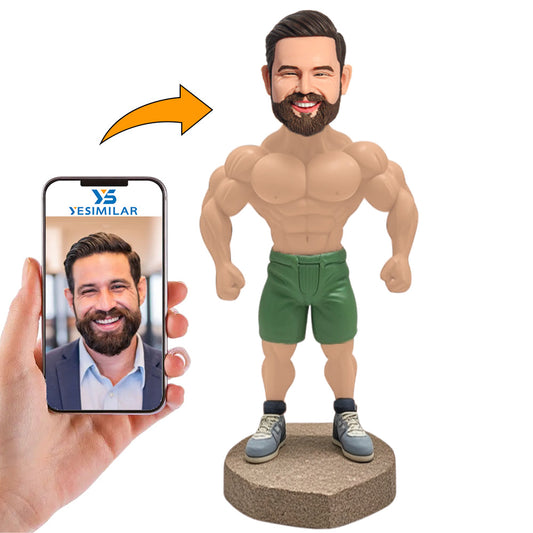 Muscle Fitness Man Custom Bobbleheads Personalized Doll