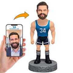 No. 34 Muscle Man Custom Bobbleheads Personalized Figure