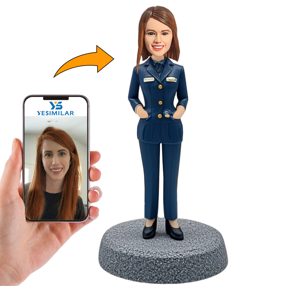 Female Bank Employee Custom Bobbleheads