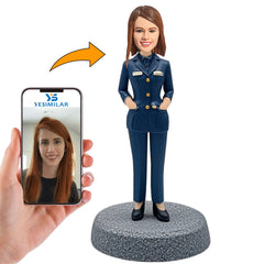 Female Bank Employee Custom Bobbleheads