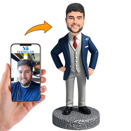 Bank Account Manager Business Man Custom Bobbleheads