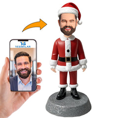 Handcraft Christmas Gifts Christmas Male with Santa Hat Custom Bobbleheads