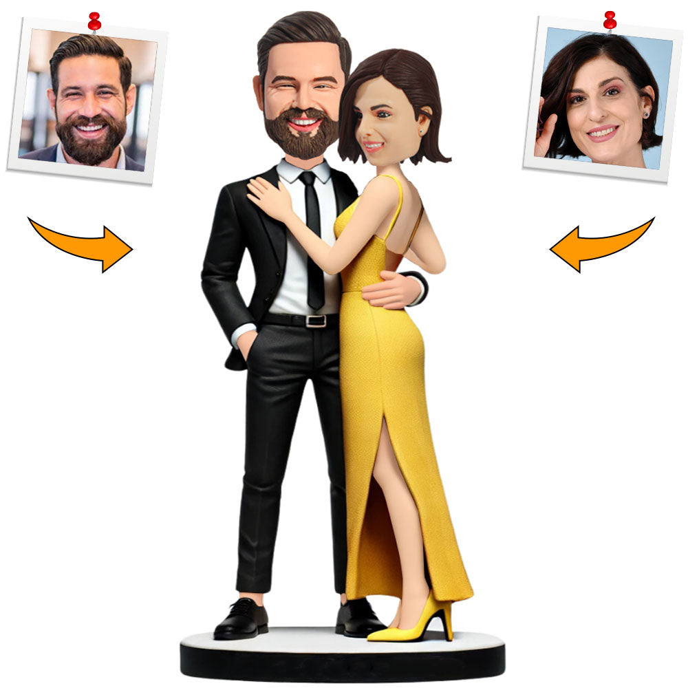 Business Attire Couple Custom Bobbleheads Personalized Doll