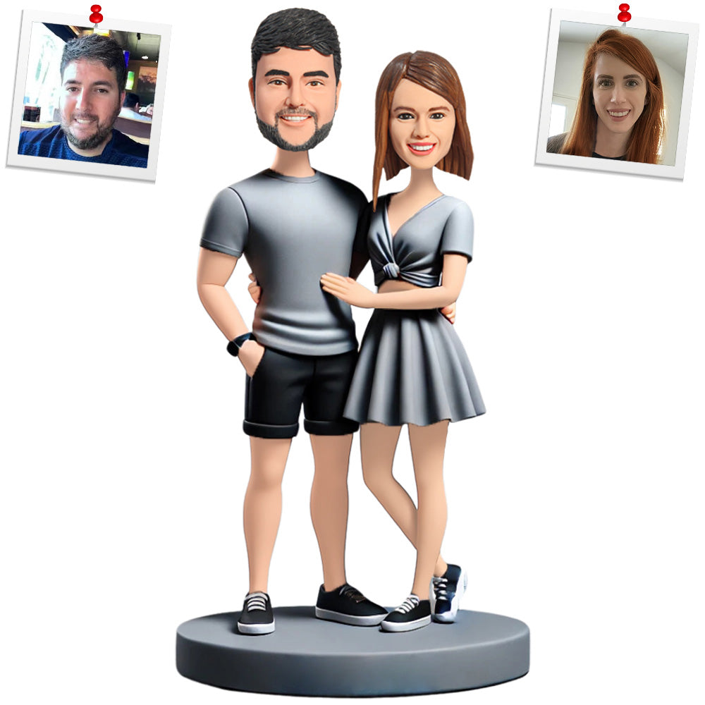 Sexy Girl And Cool Man Fashion Couple Custom Bobbleheads