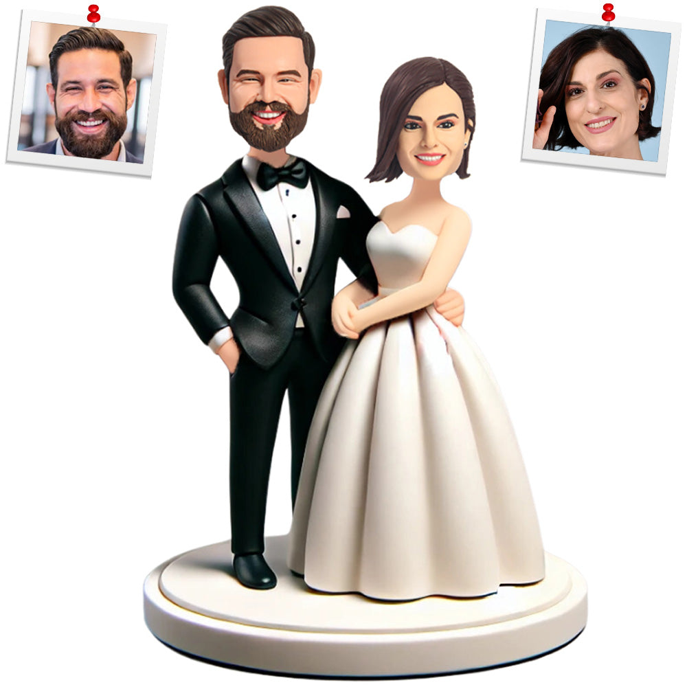 Wedding Gift Happy Couple Custom Bobbleheads