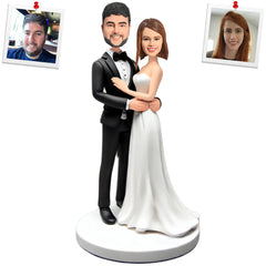 Happy Couple Wedding Dress Custom Bobbleheads