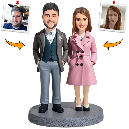 Classic Love Couple in Suit Custom Bobbleheads