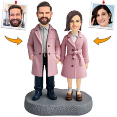 Pink Couple Windbreaker Custom Bobbleheads