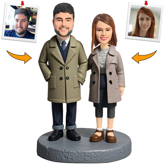 Festival Chic Couple Custom Bobbleheads Personalized Figure