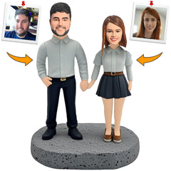Matching T-Shirts Casual Couple Custom Bobbleheads