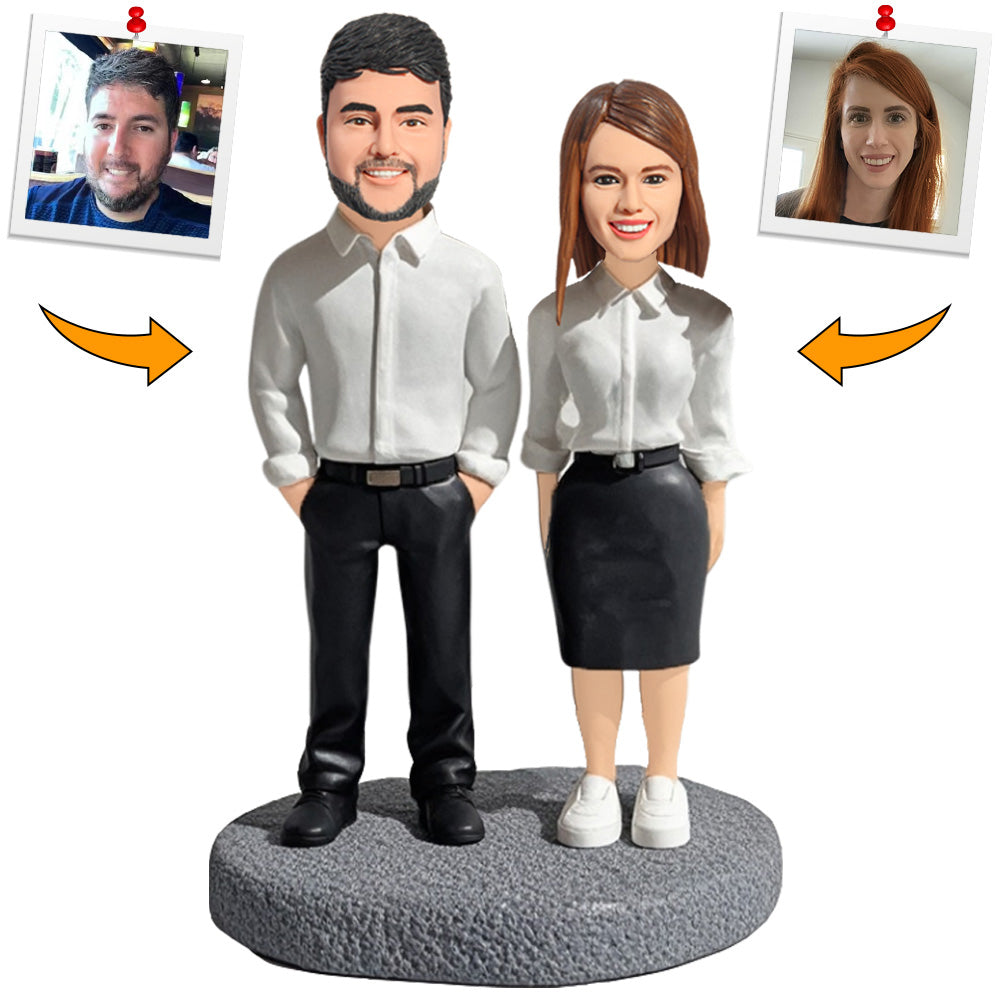 Date Night Couple Custom Bobbleheads Personalized Figure