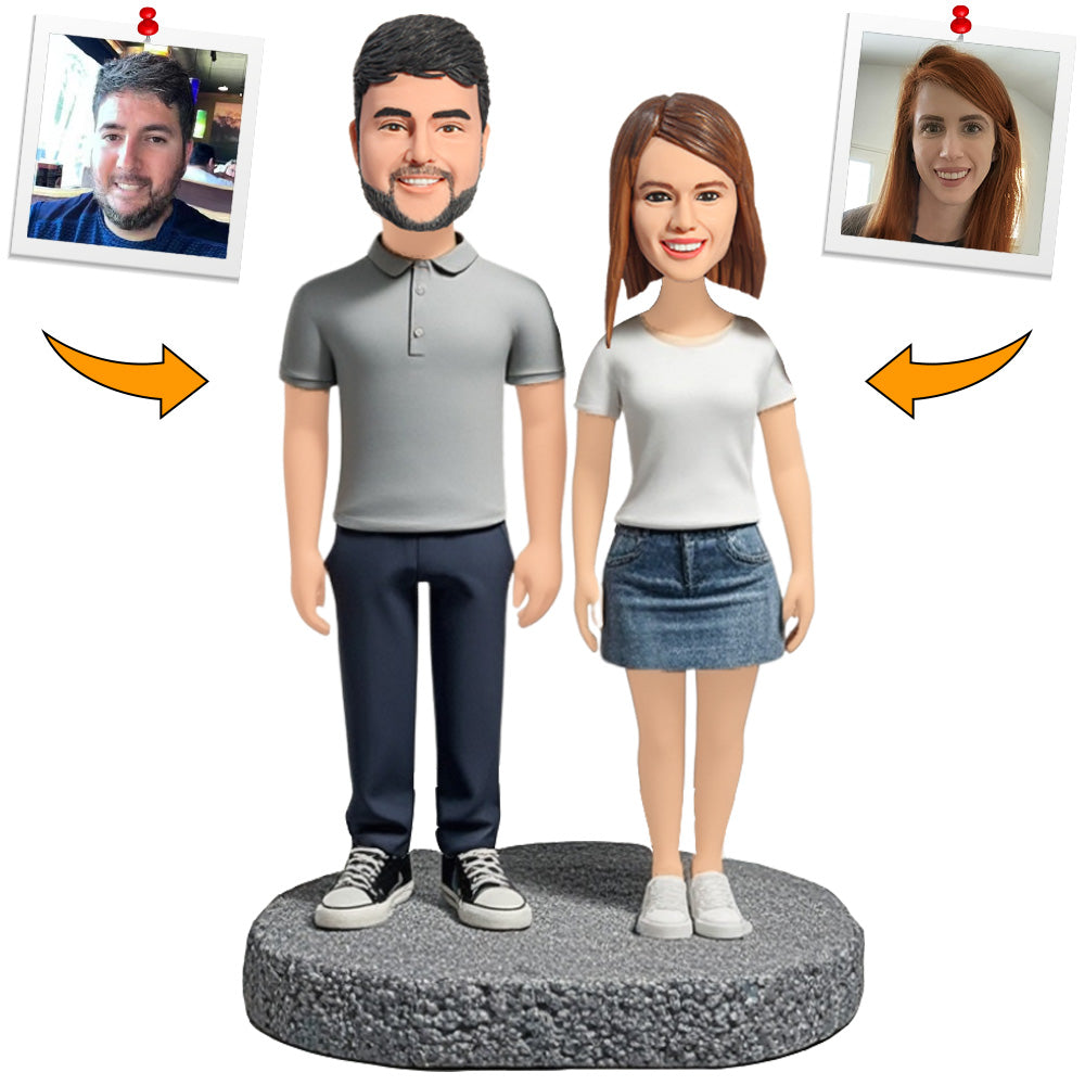 Perfect Pair Couple Custom Bobbleheads Personalized Figure