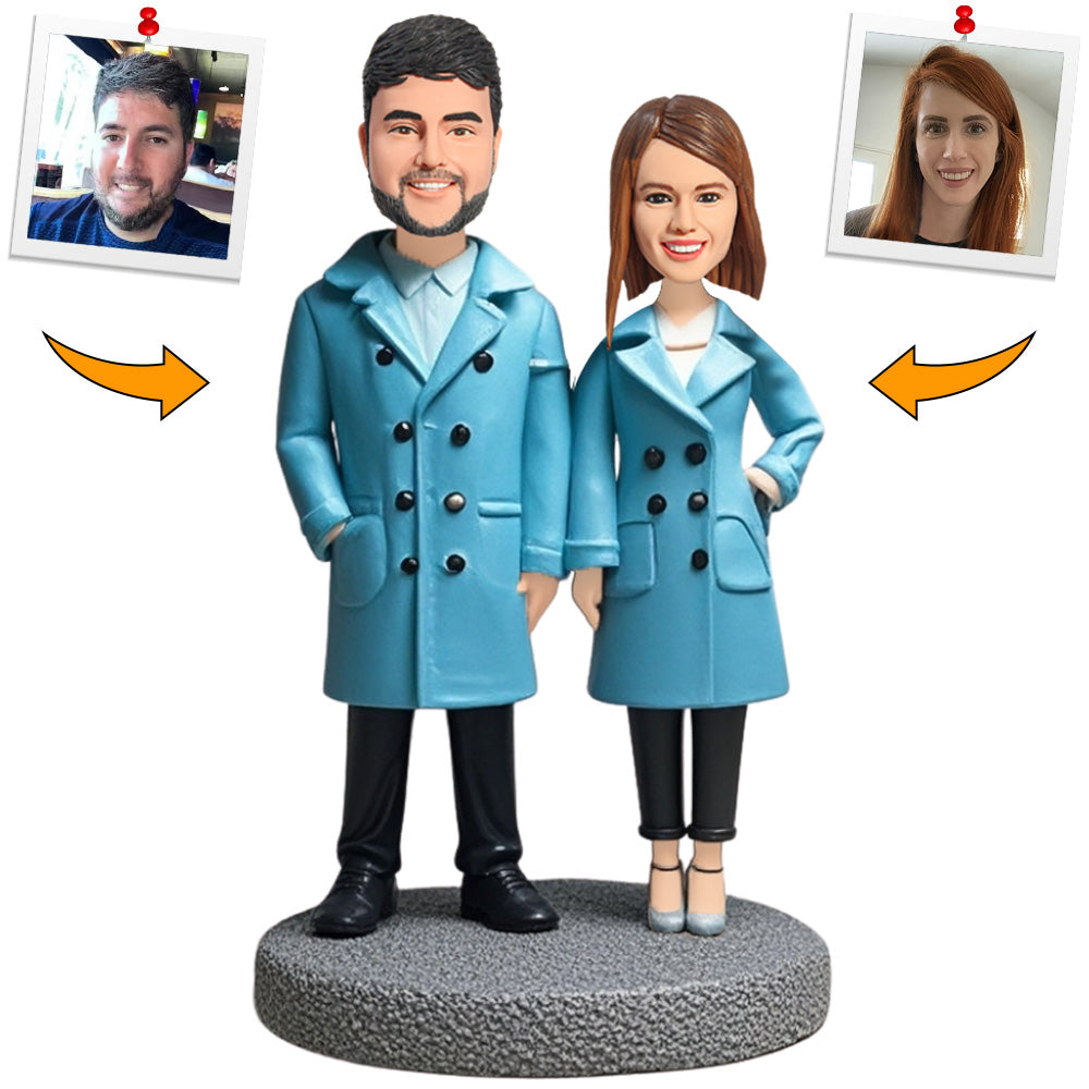 Together Through It All Couple Custom Bobbleheads