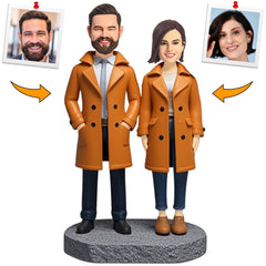 Casual Chic Couple Custom Bobbleheads