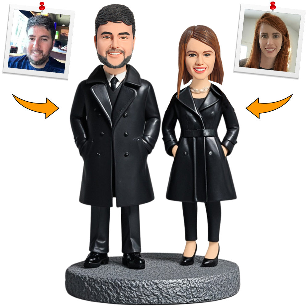 Urban Cool Couple Custom Bobbleheads Personalized Figure