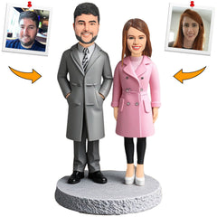 Couple in Formal Attire Custom Bobbleheads Personalized Figure