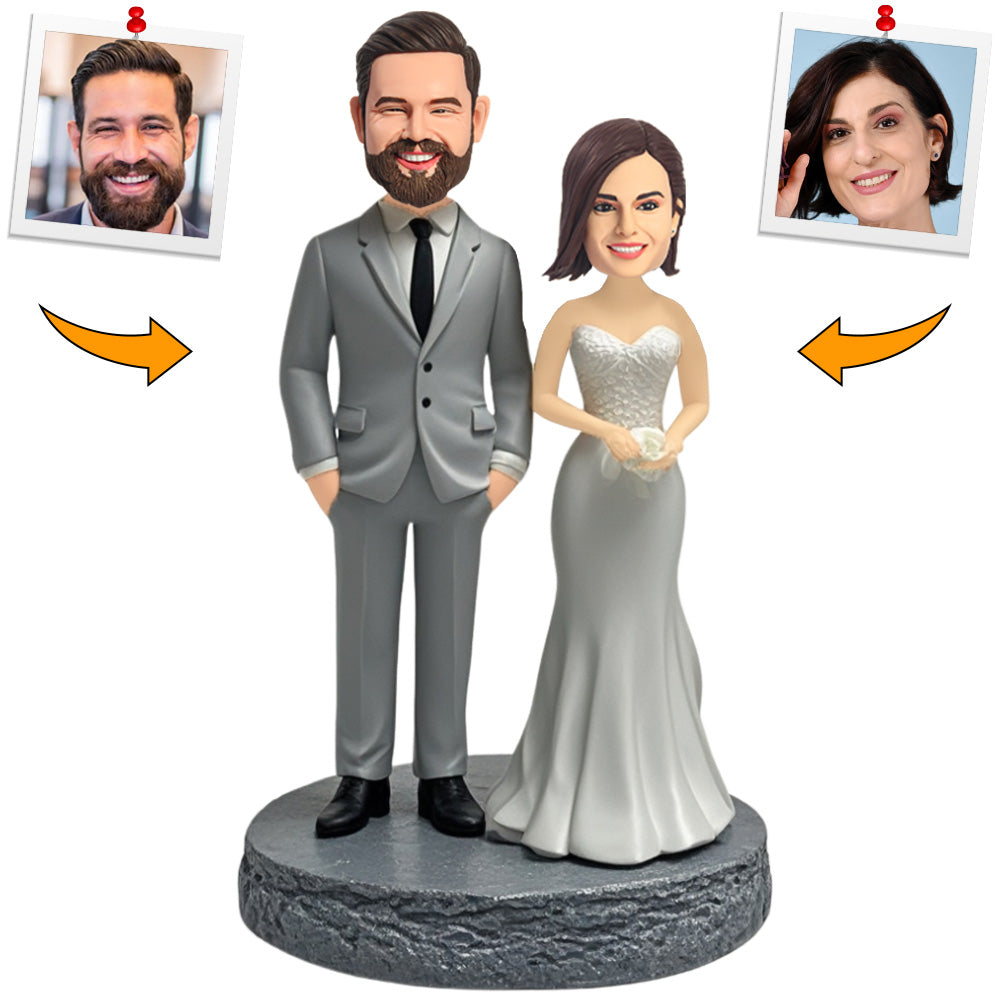 Couple Wedding Dress Custom Bobbleheads Wedding Gifts