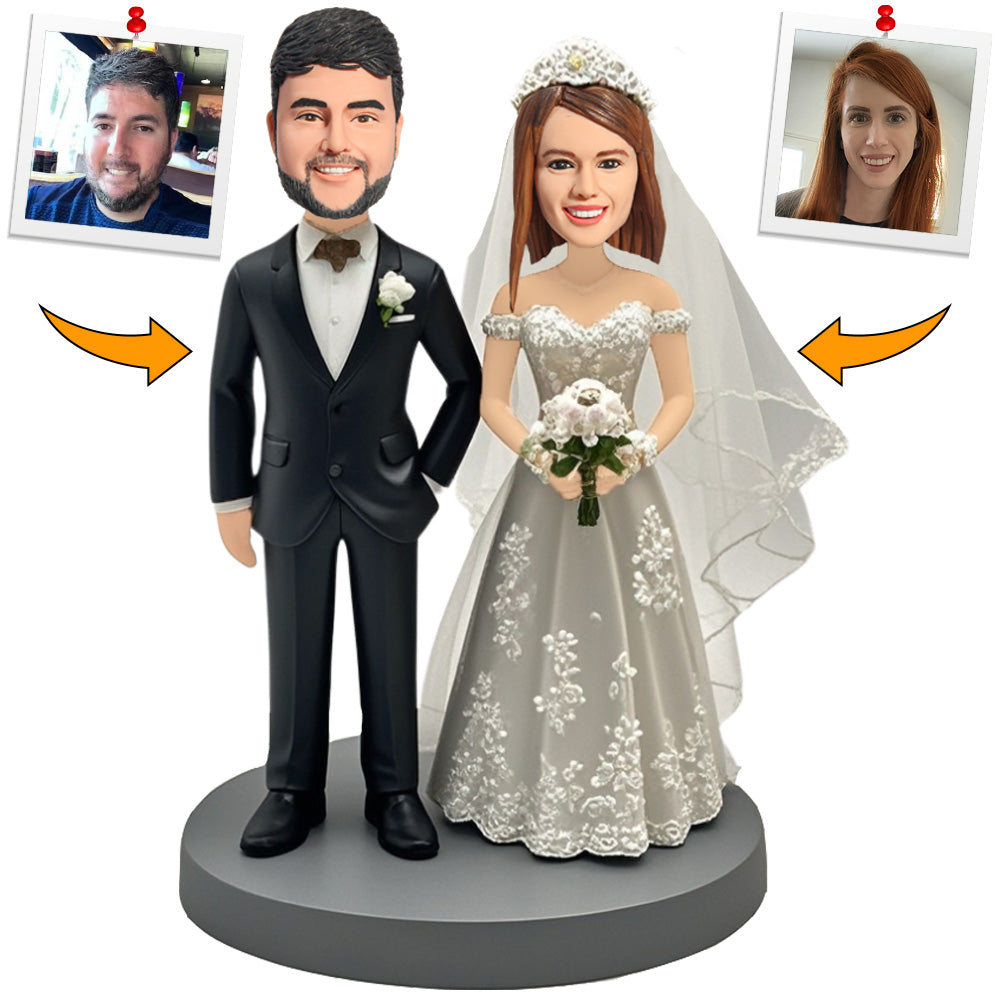 Bride Groom Wedding Couple Custom Bobbleheads