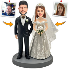 Bride Groom Wedding Couple Custom Bobbleheads