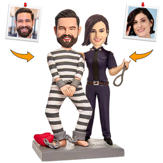The Police and Prisoner Couple Custom Bobbleheads