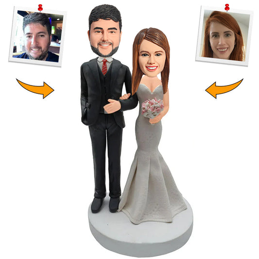 Custom Bobbleheads Happy Wedding Couple