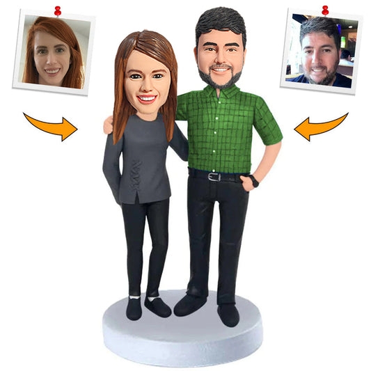 Business Man and Wife Couple Custom Bobbleheads